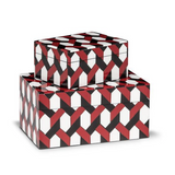 Red Geometric Mosaic Box