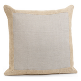 Linen Pillow with Natural Jute Border