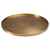 Plaid Etched Brass Tray