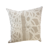 Abstract White Line Linen Pillow