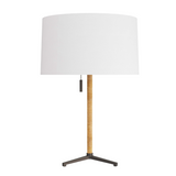 Wrapped Rattan Bronze Lamp