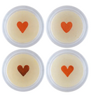 S/4 18th C. Heart 4” Coasters