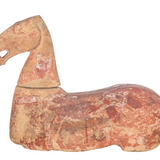 CHINESE TERRACOTTA POLYCHROME PAINTED HORSE