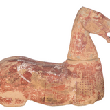 CHINESE TERRACOTTA POLYCHROME PAINTED HORSE