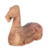 CHINESE TERRACOTTA POLYCHROME PAINTED HORSE
