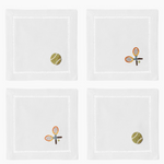S/4 Tennis Cocktail Napkin are an ideal gift for any tennis enthusiast 