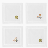 S/4 Tennis Cocktail Napkin are an ideal gift for any tennis enthusiast 