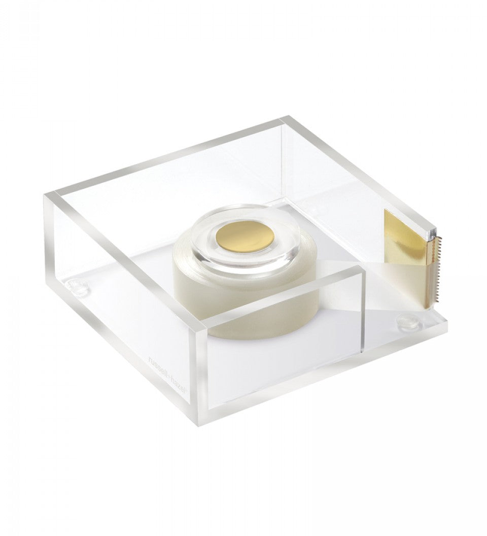 This acrylic tape dispenser is a stylish way to display your tape. Style it with one of our other acrylic items.  