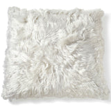 Square Ivory Alpaca Pillow