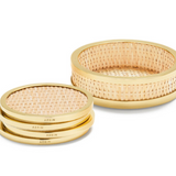 Aerin S/4 Cane Coasters