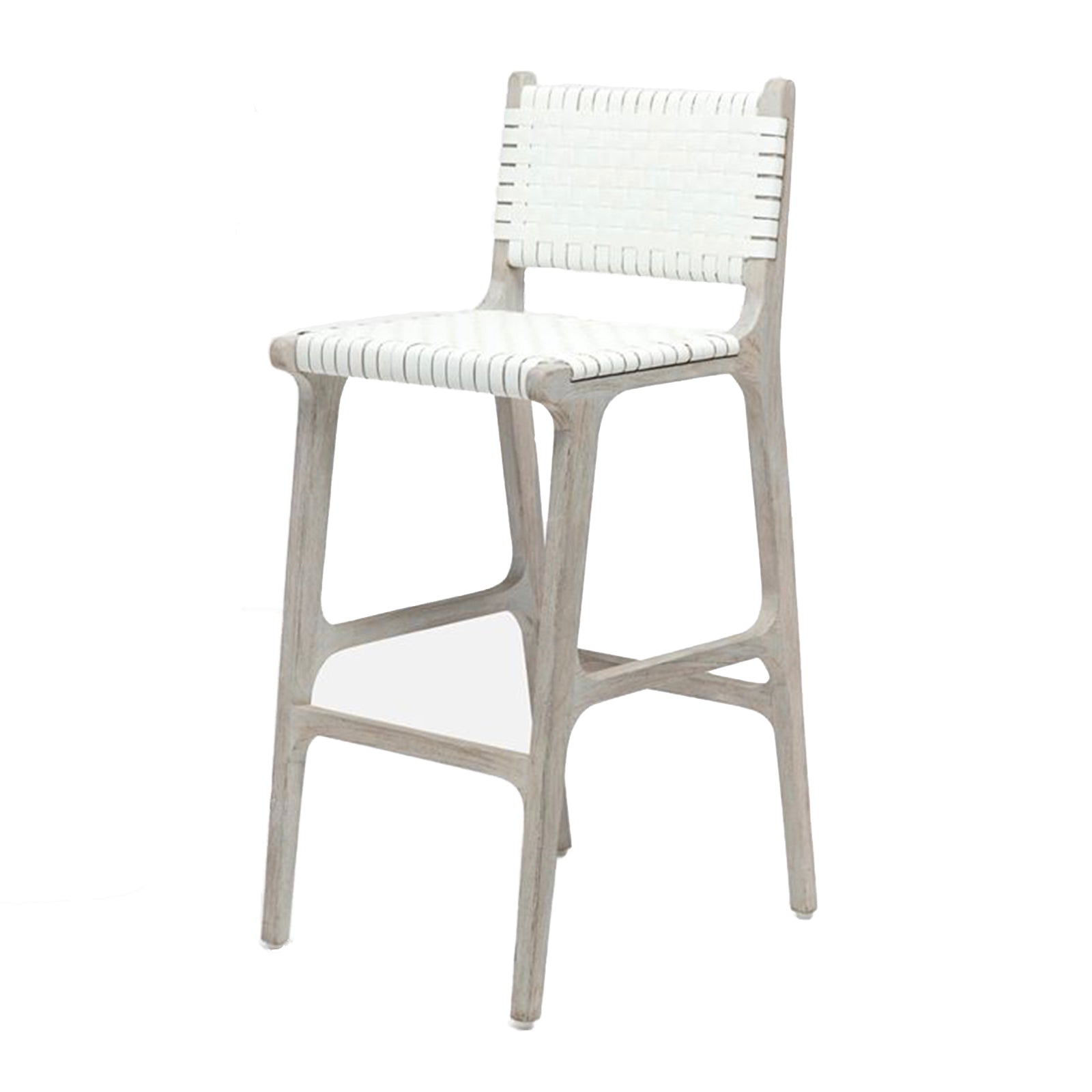 White Woven Counter stool