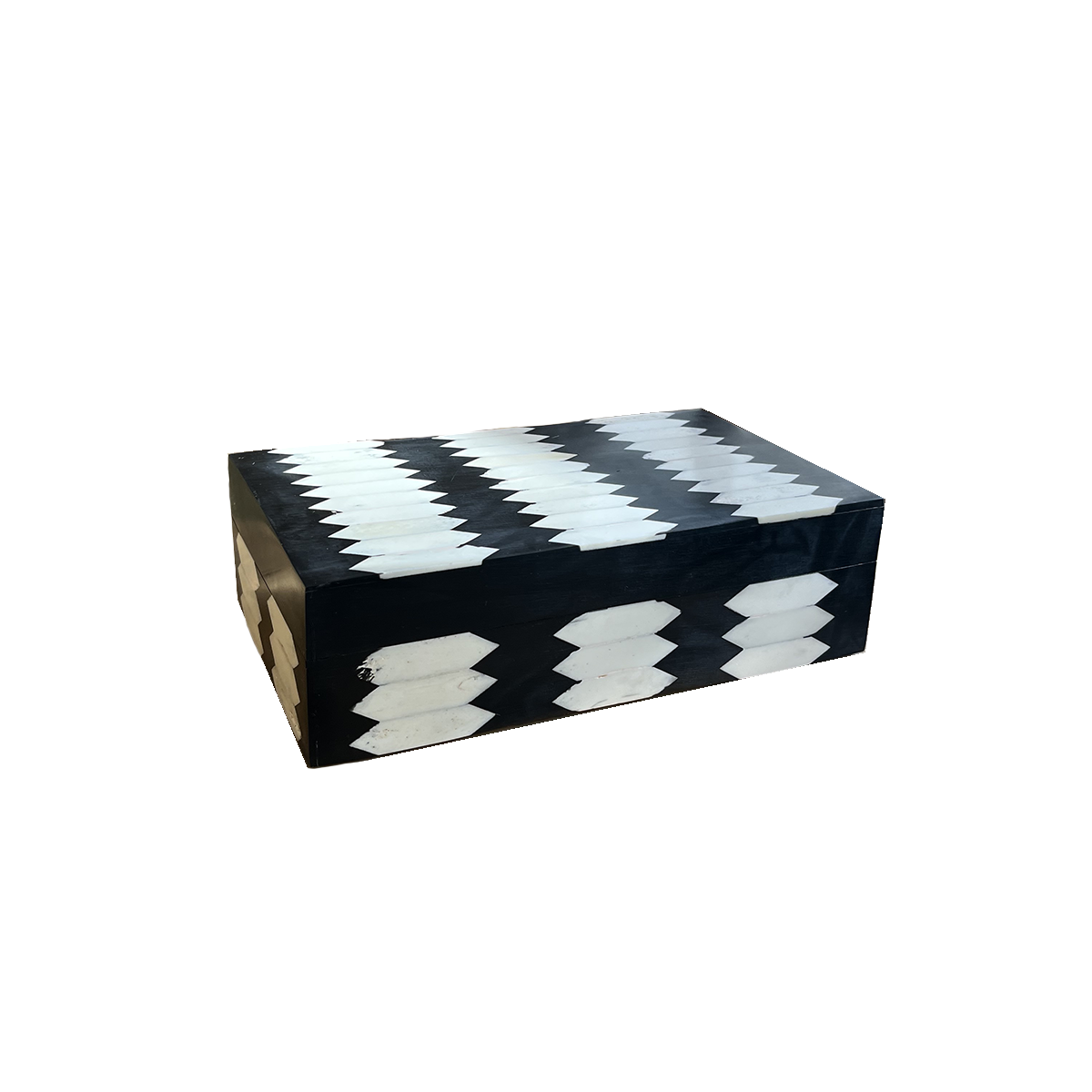 Black & White Patterned Horn Boxes