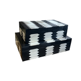 Black & White Patterned Horn Boxes