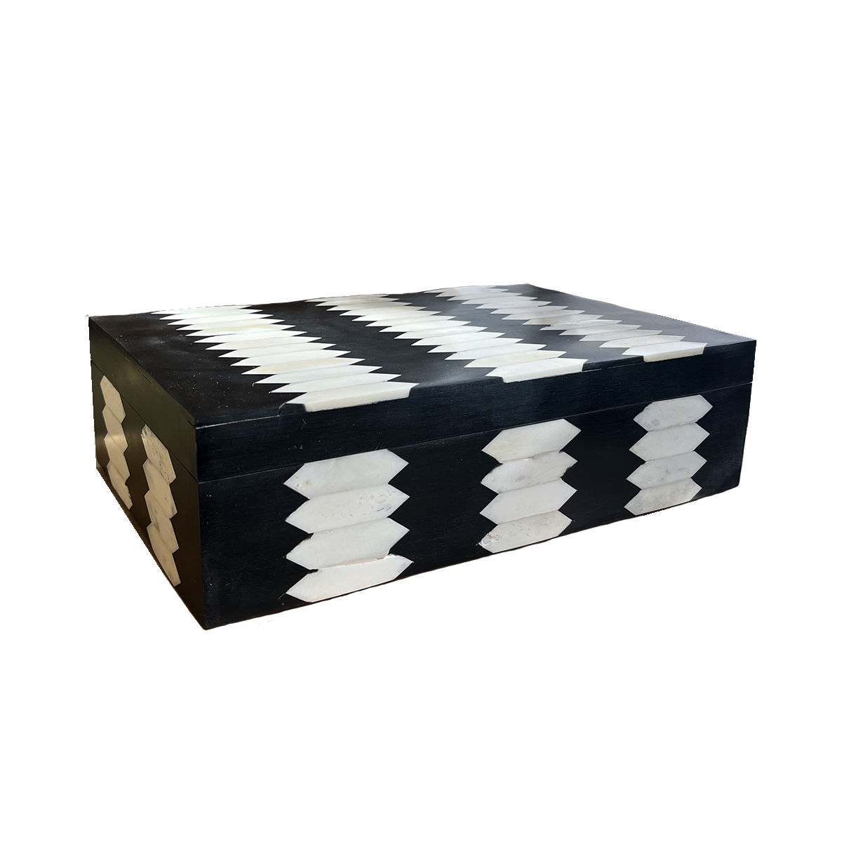 Black & White Patterned Horn Boxes