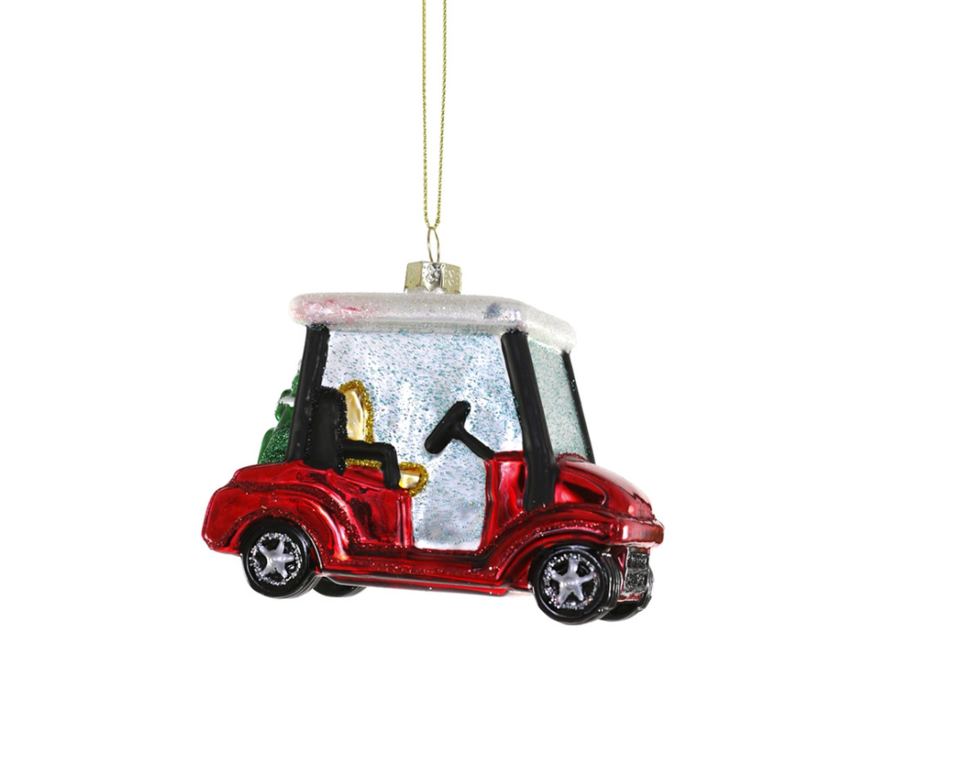 This Golf Cart ornament is perfect for golfing enthusiasts