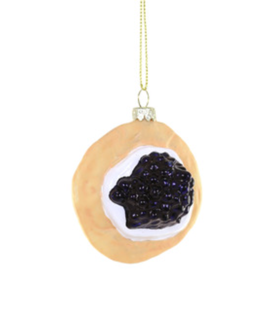 This caviar blini ornament is ideal for any foodie's tree
