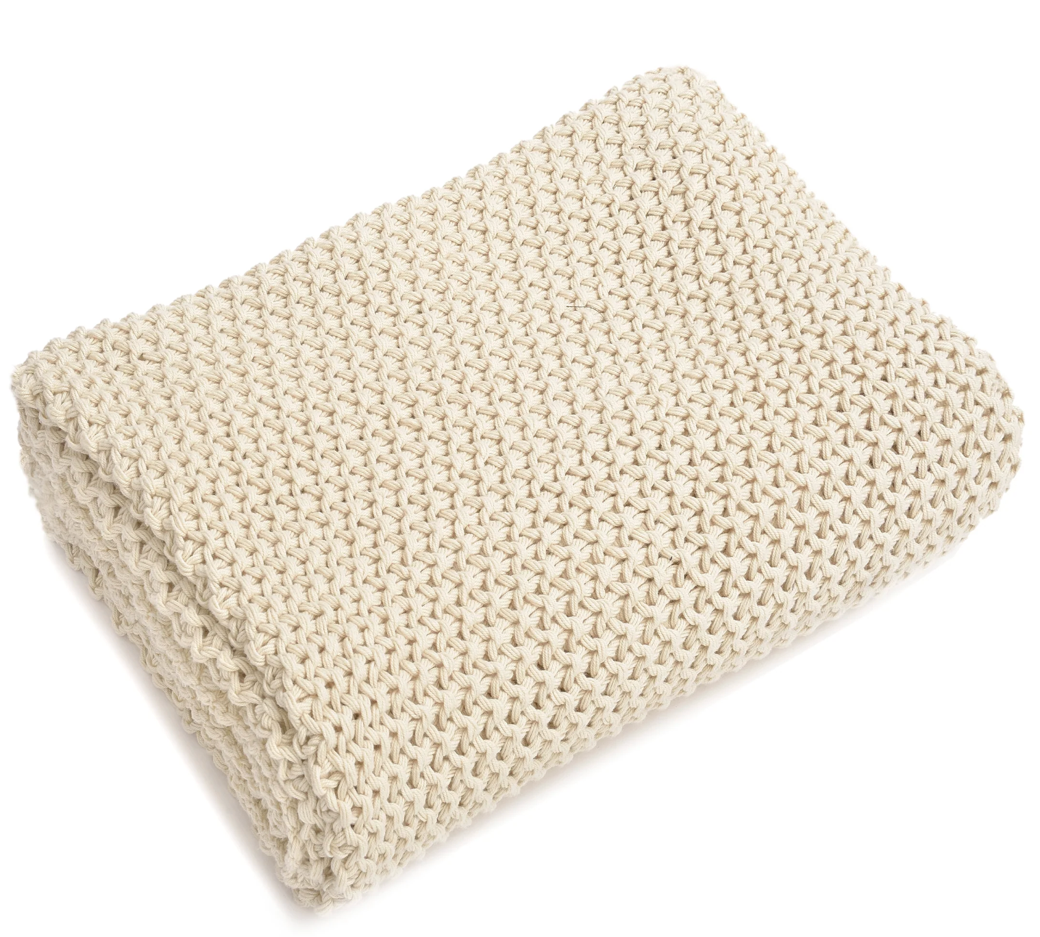 This Chunky Knit Desert Throw created from high-quality 100% cotton. This cozy, chunky-knit throw in neutral tones will add warmth to any room.