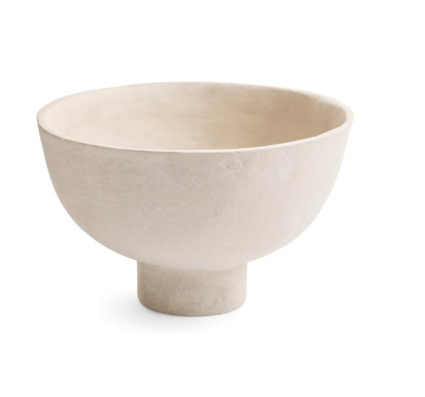 Footed Paper Mache Bowl