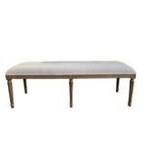 Vintage Louis XVI White Bench