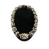 French Black & White Speckle Necklace