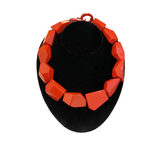 French Red Faceted Bead Necklace