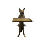 Vintage Bronze Fox Business Card Holder