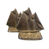 Vintage 'Bluenose' Brass Book Ends