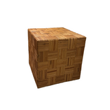 Harvey Probber Style Woven Rattan Cube