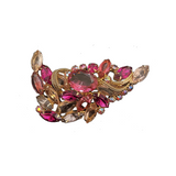 Vintage Cut Crystal & Rhinestone Brooch