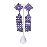 Vintage Purple Rhinestone Earrings