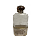 English Silver & Glass Flask