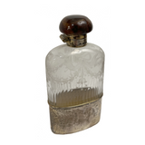 English Silver & Glass Flask