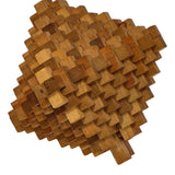 Vintage 3D Tetrahedron Wooden Puzzle / Sculpture