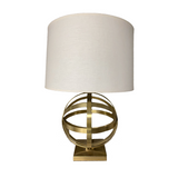 Large Brass Orb Table Lamp