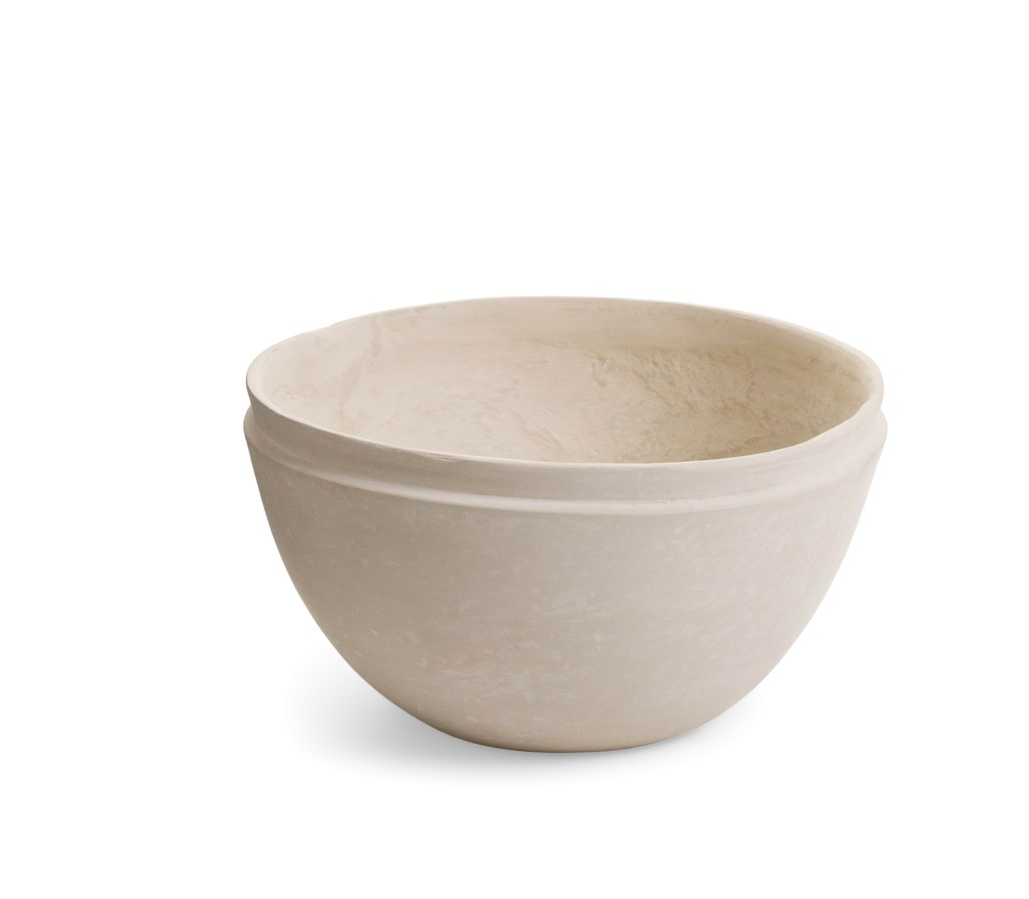 Ridged Paper Mache Bowl