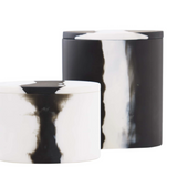 B/W Swirl Oval Canisters