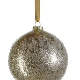 Golden Sugar Bead Glass Ornament