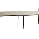 Soft Raffia Iron Base Bench