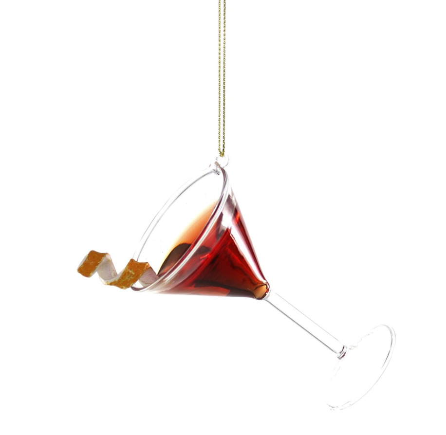 This Cosmopolitan ornament is ideal for any cocktail lover's tree

Material: Resin

LENGTH: 2.25"L
WIDTH: 2.25"W
HEIGHT: 4.5"H