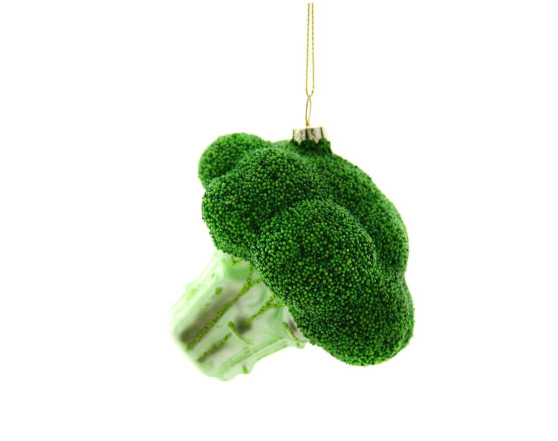 This broccoli ornament is perfect for any veggie lover's tree