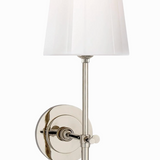 Polished Nickel Sconce with Glass Shade