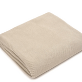 Fine Knit Taupe Throw