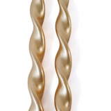 S/2 Gold Twist Candles
