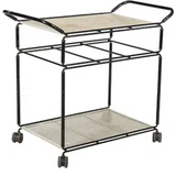 Mathieu Mategot Style Metal Bar Cart