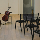 Pair of Cord Chairs by Jacques Guillon