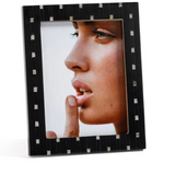 Black Chiseled Horn Design Square Photo Frame