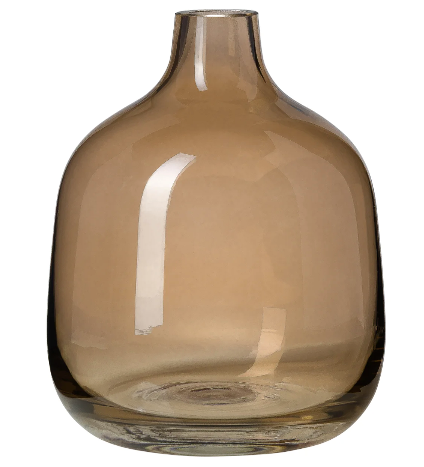 Toasted Coconut Glass Bud Vase