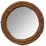Round Water Hyacinth Mirror