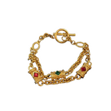 "Monet" Jewelled Gold tone Bracelet