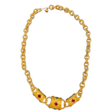 Vintage "Monet" Jewelled Gold Tone Necklace